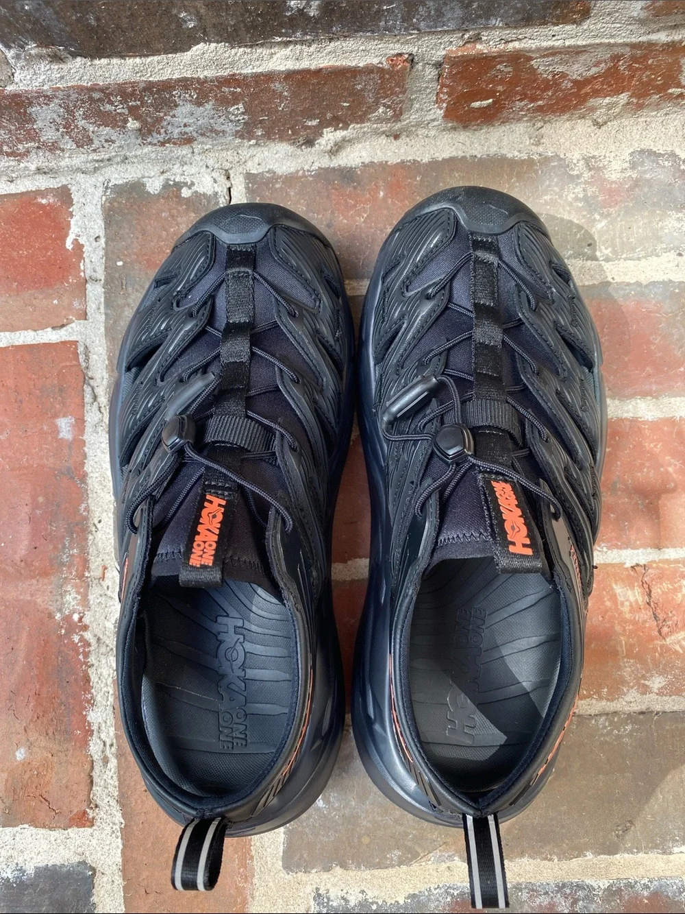 HOKA HOPARA Women's Water Shoes - Size 8.5 in Black/Coral Fusion